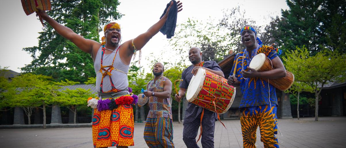 Dancers at Millennium park celebrate on Juneteenth